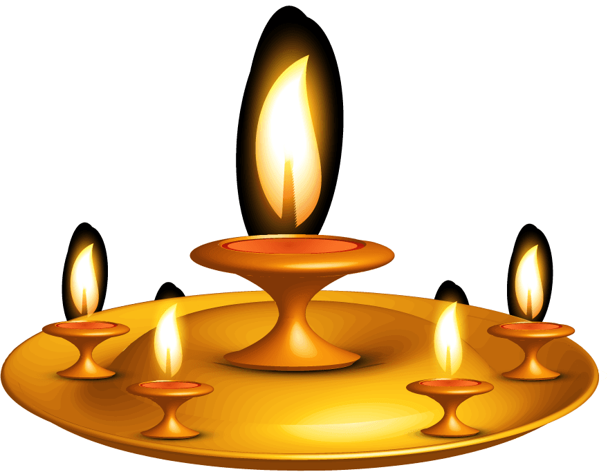 candles diwali colorfu card collection decorativel background vector