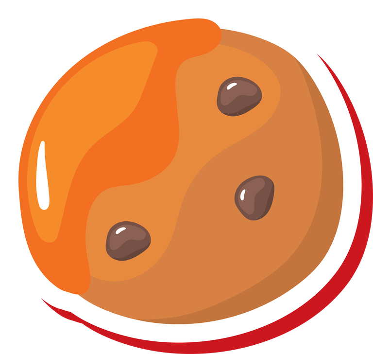 candy stickers dessert illustration featuring playful cookie with chocolate chips and vibrant colors