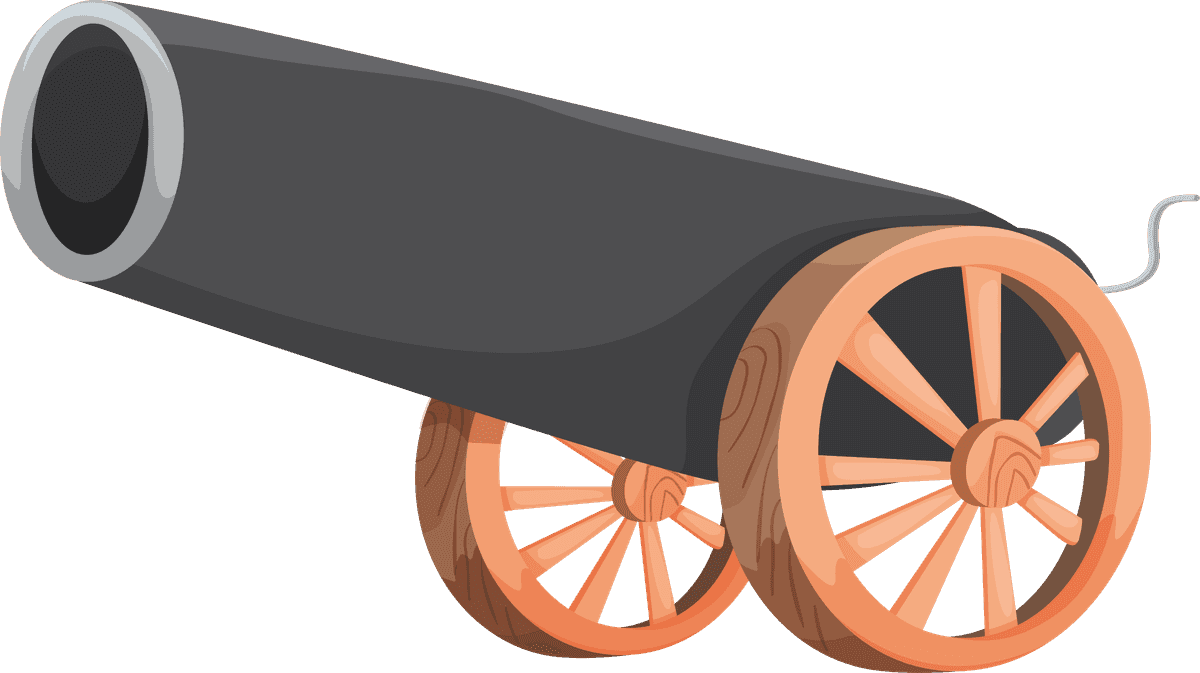cannon cartoon pirate vectors set for adventurous tales and playful designs