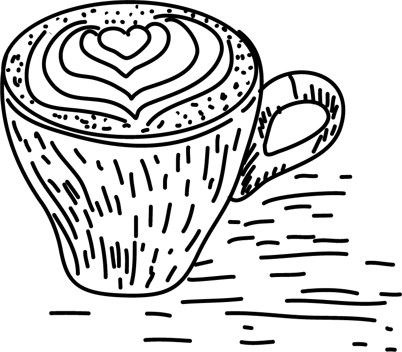 cappuccino coffee cups set vector
