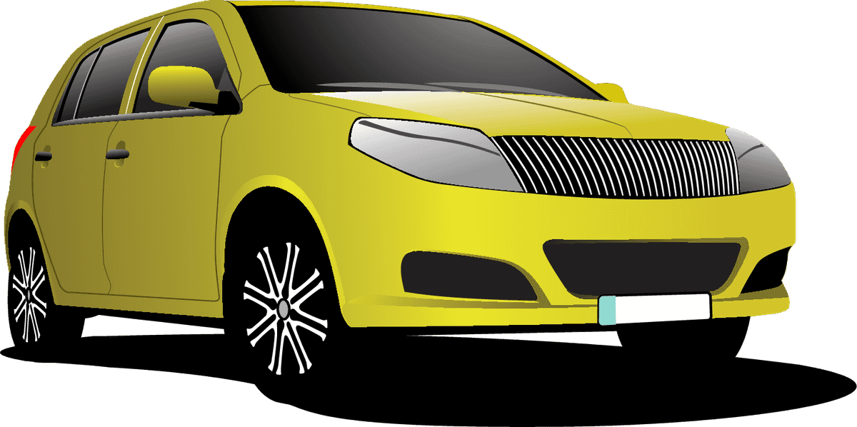 car free cars set featuring vibrant yellow vehicle for urban mobility scenarios