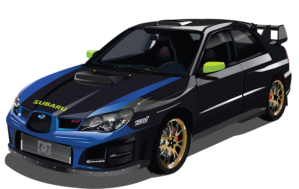 car free cars set: stylish and powerful subaru sports vehicle for racing enthusiasts