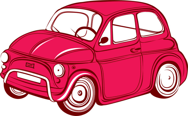 car french red rose theme vector