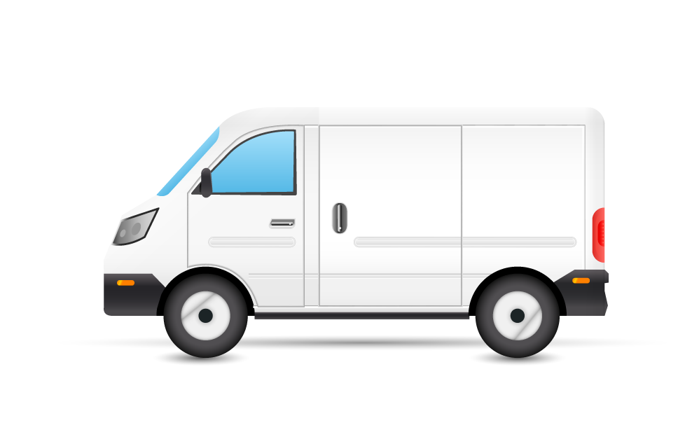 car realistic transport icons set featuring delivery van for modern applications