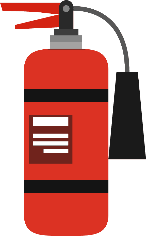 car service icons flat featuring fire extinguisher for safety in automotive environments