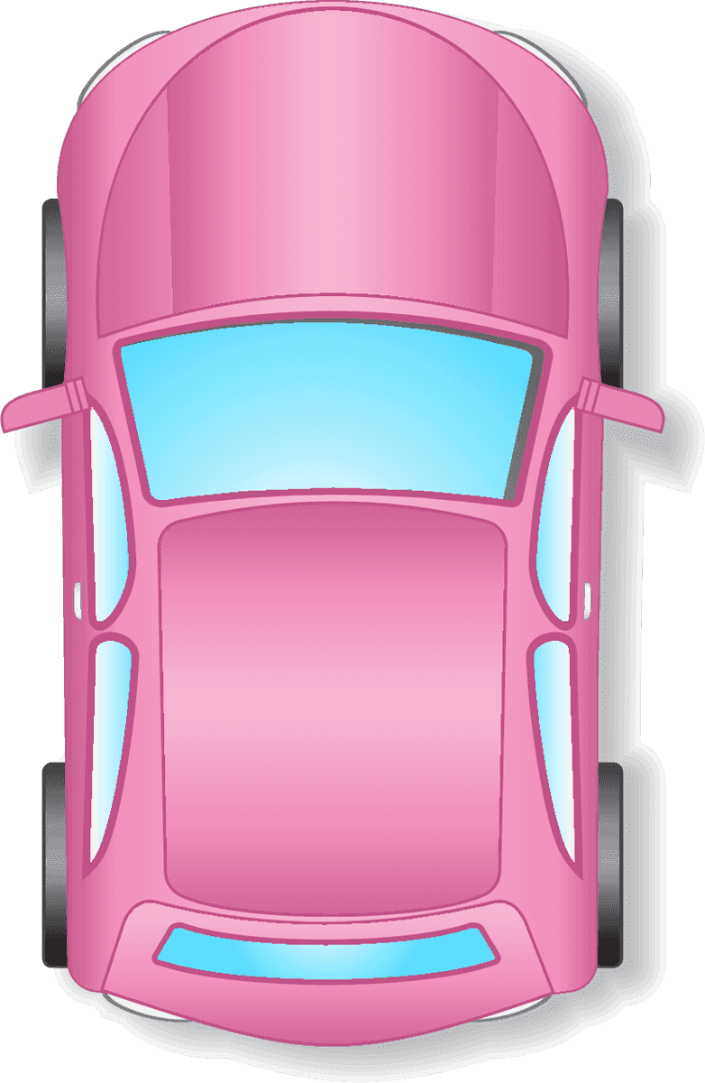 car top view abstract cars in vibrant pink with sleek lines and modern features