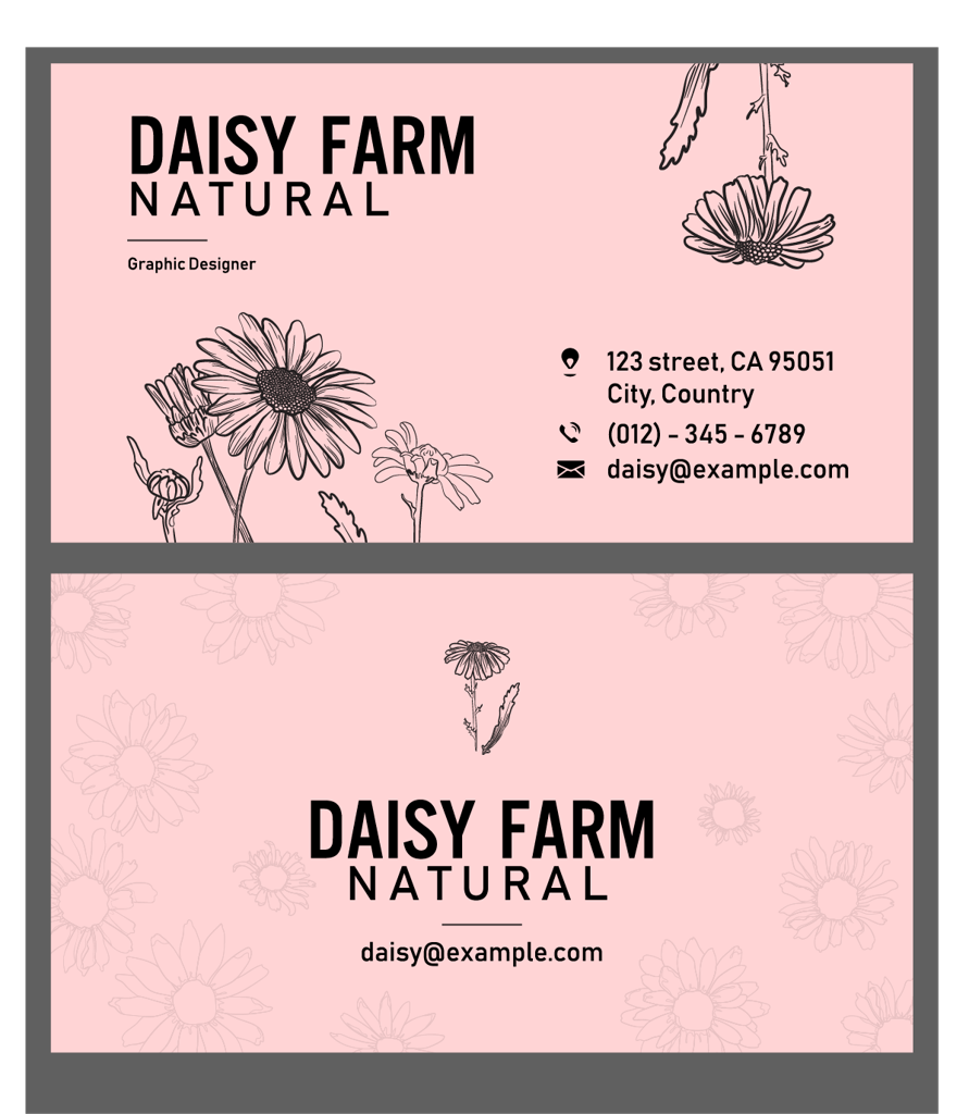 card business patterns and textures for floral-themed branding with a modern touch