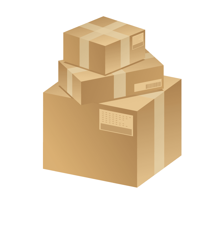cardboard box goods shopping icon material