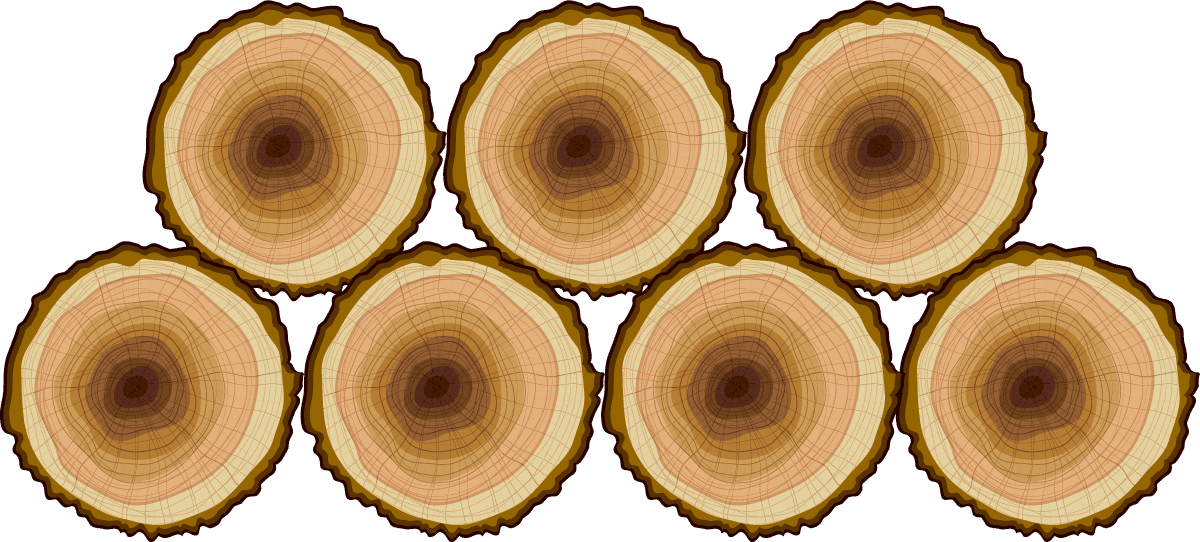 carpentry work elements tree log tools sketch