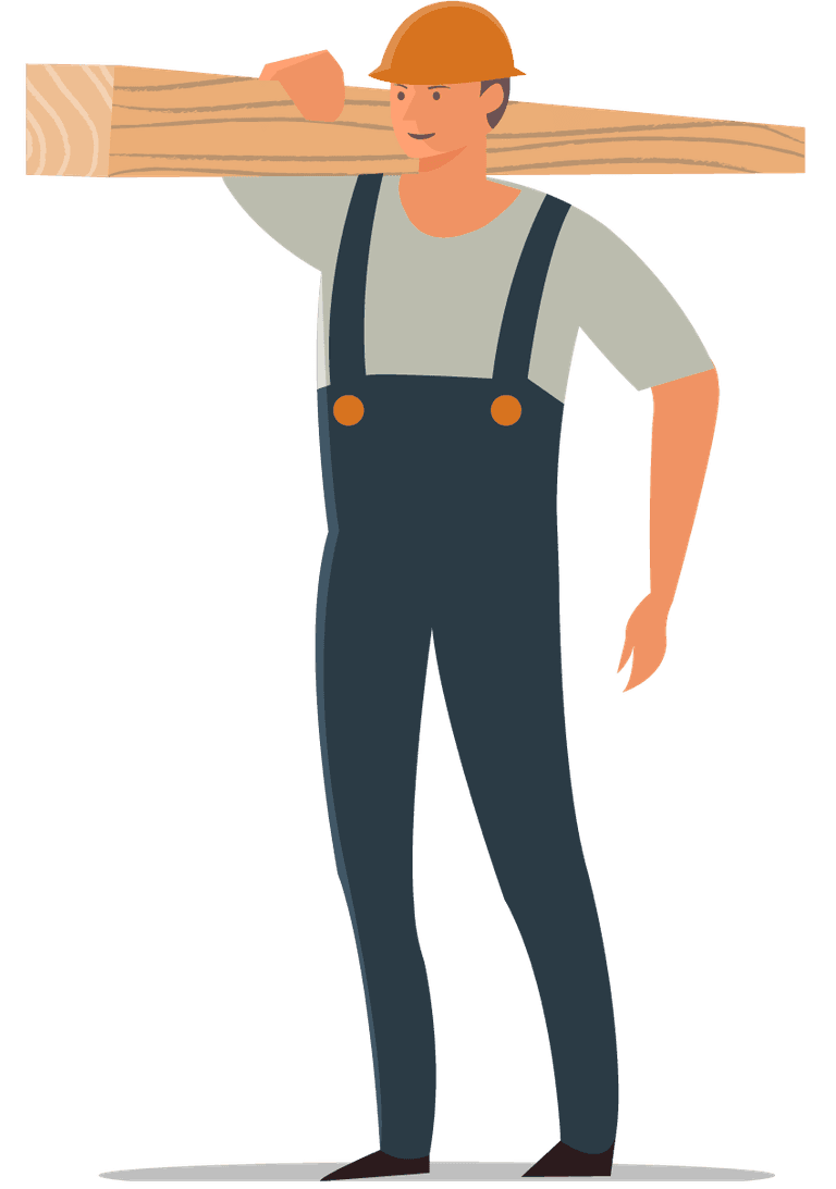 carpentry work icons male worker various gestures isolation