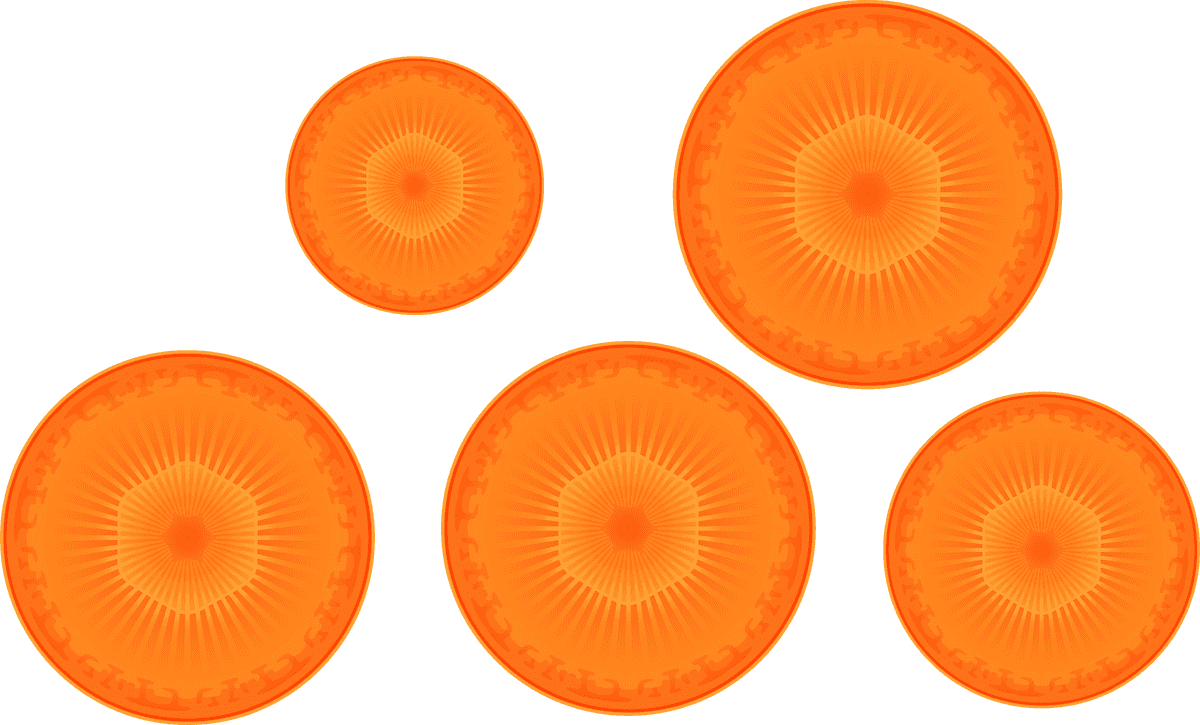 carrot decorative icons orange for healthy eating and vegetarian dishes