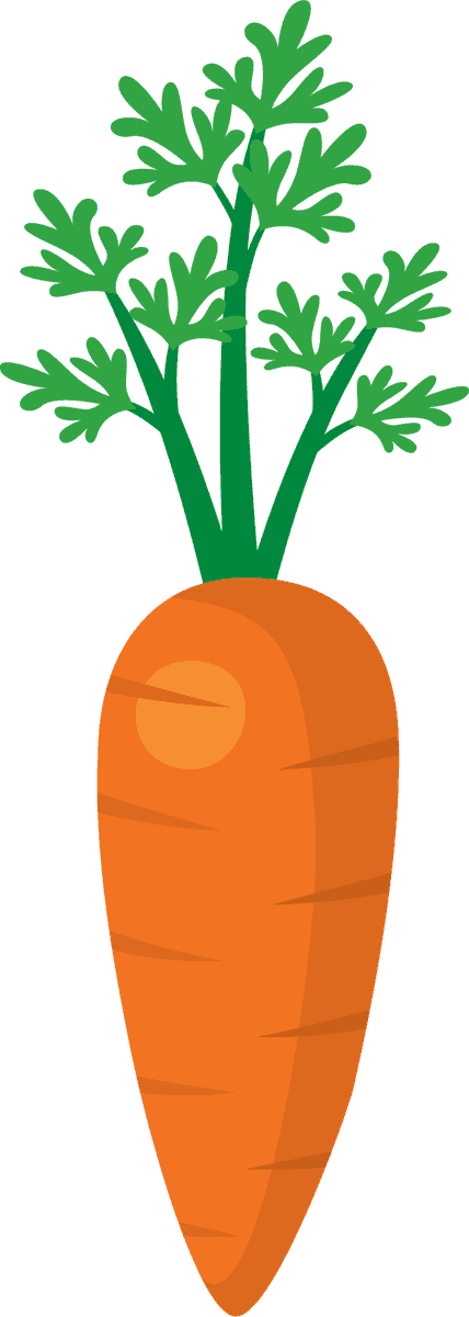 carrot vegetable icons collection for fresh produce themes, healthy eating and nutrition graphics