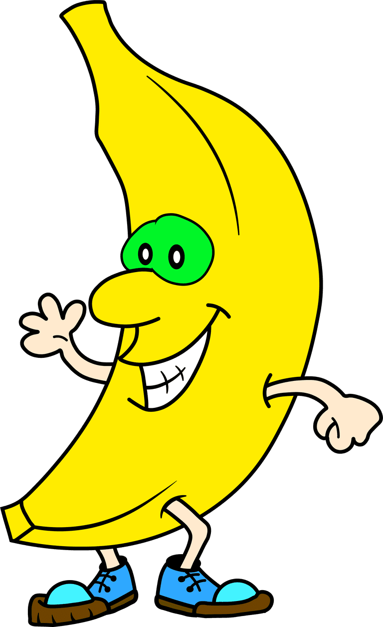 cartoon banana cute yellow cute cartoon character vector