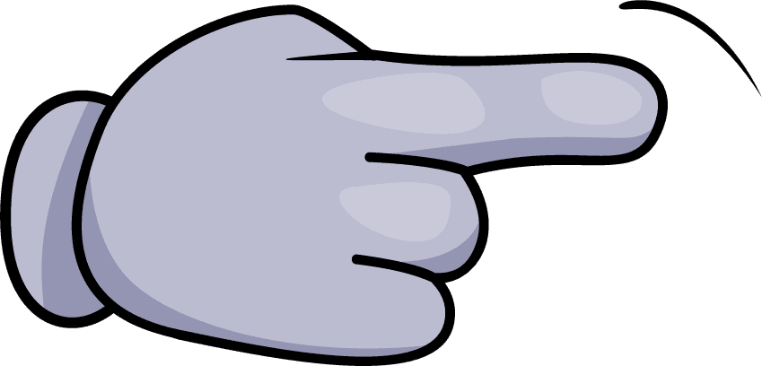 cartoon character hands gestures set