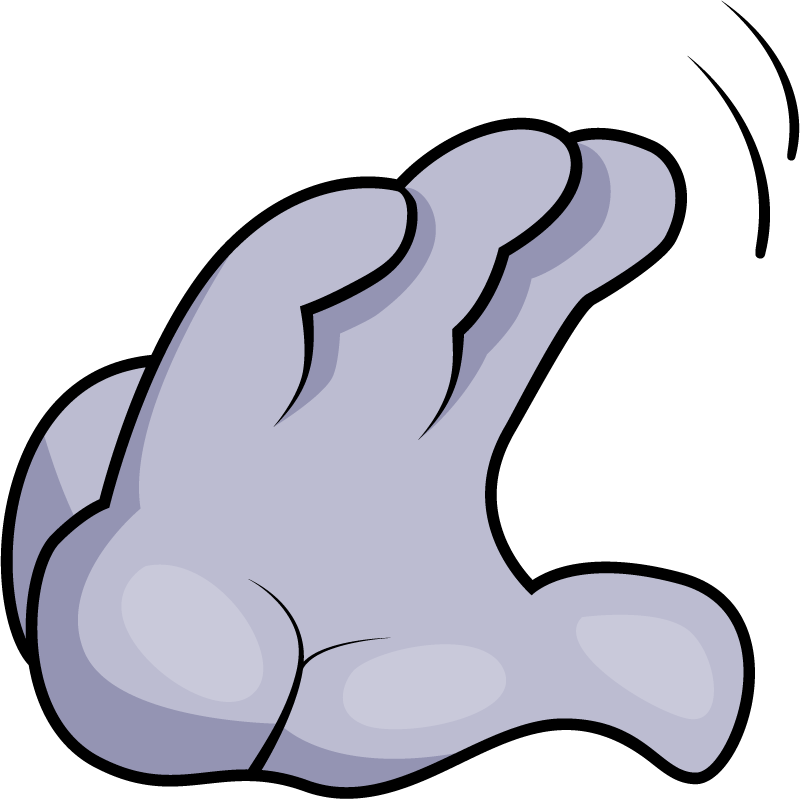 cartoon character hands gestures set for playful communication in various scenarios