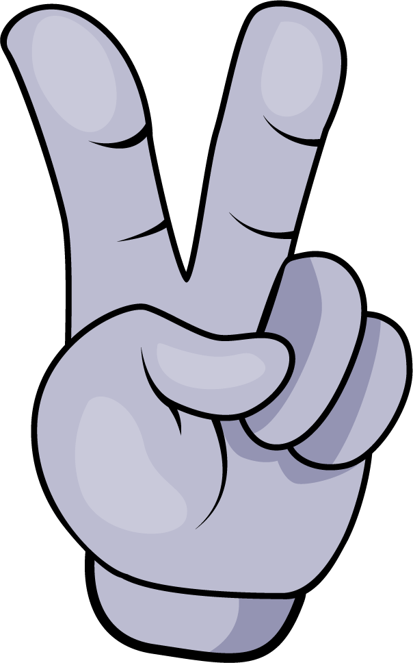 cartoon character hands gestures set