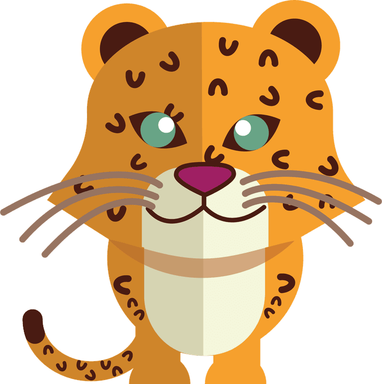 cartoon cheetah drawing fun for children's educational materials and playful decor