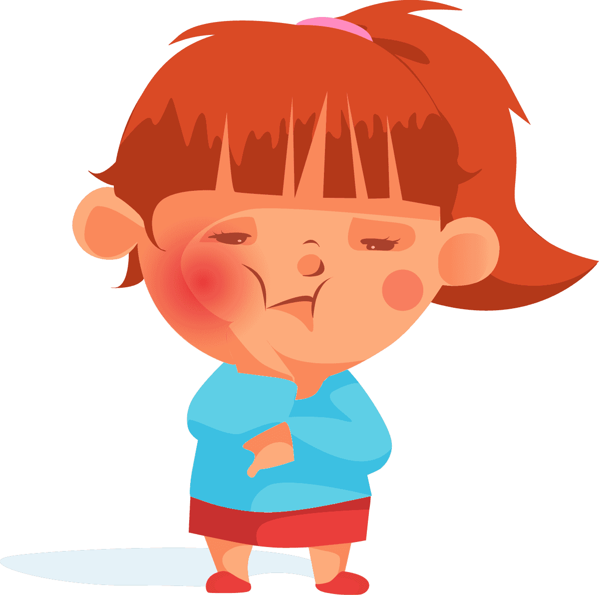 cartoon collection sick child figurines showcasing playful emotions and vibrant colors