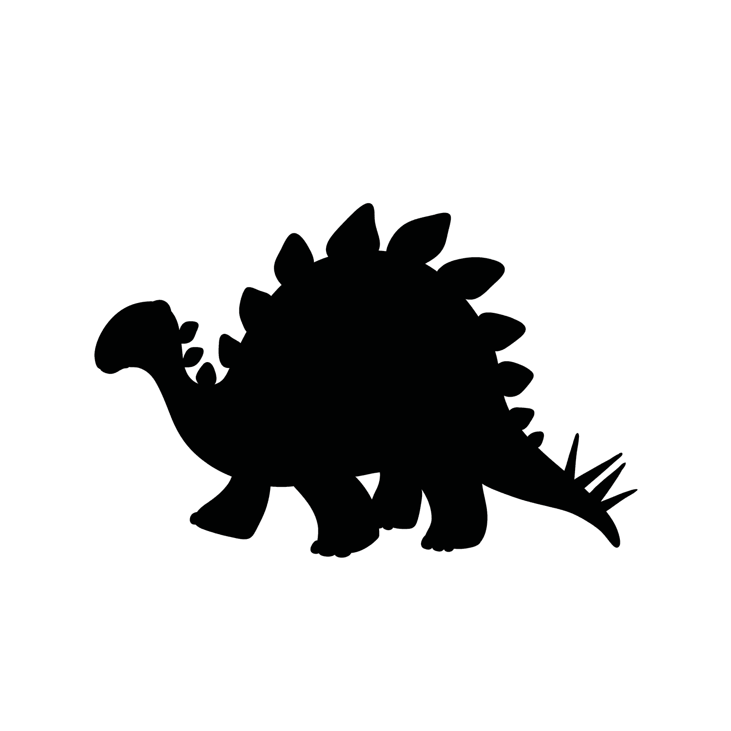 cartoon dinosaur character silhouette