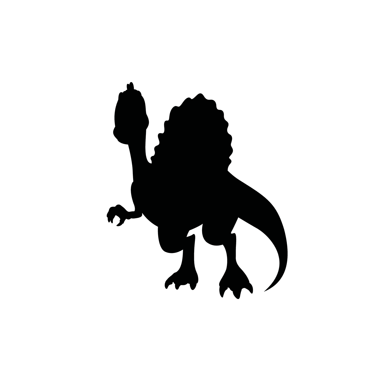 cartoon dinosaur character silhouette