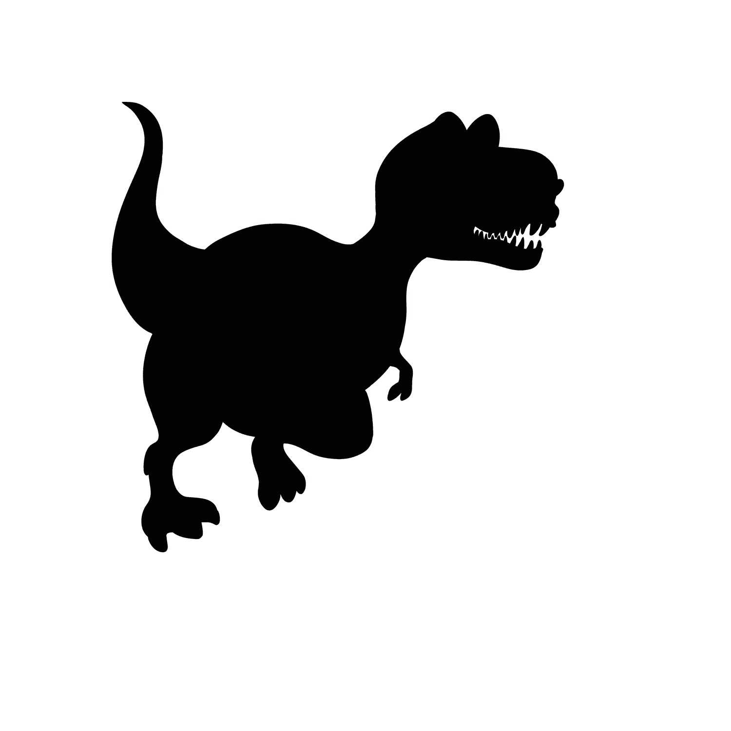 cartoon dinosaur character silhouette