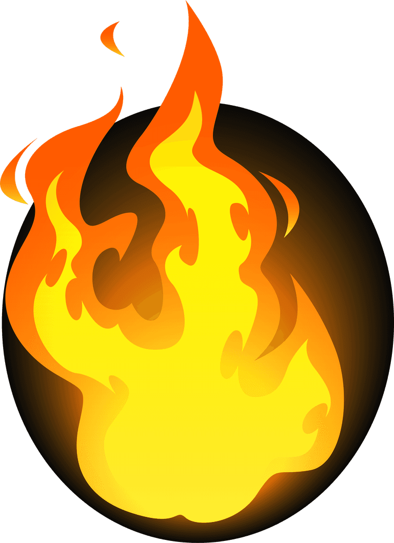 cartoon fire frames bonfire blazing borders