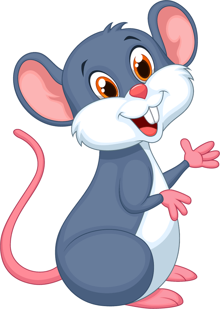 cartoon funny mouse collection set with playful characters for children’s projects