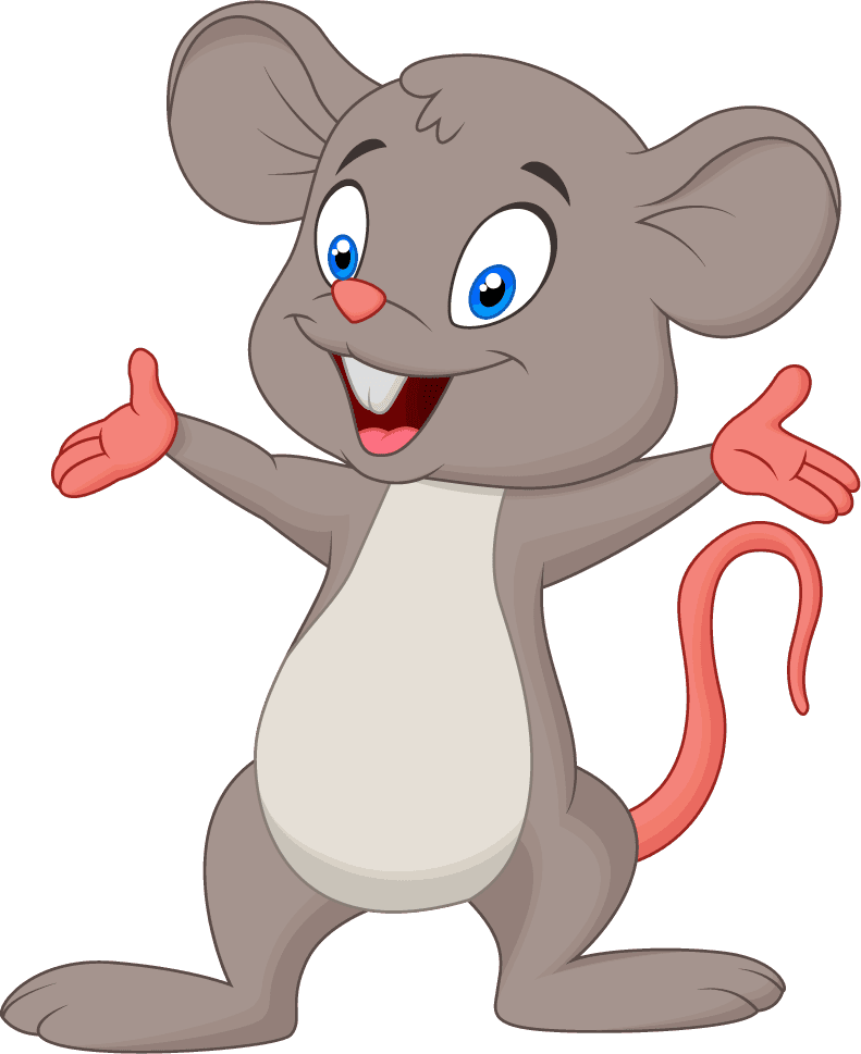 cartoon funny mouse collection set featuring cheerful characters for playful designs