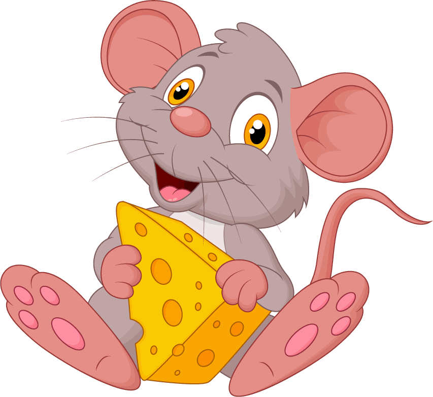 cartoon funny mouse collection set with cheerful characters and playful designs for kids