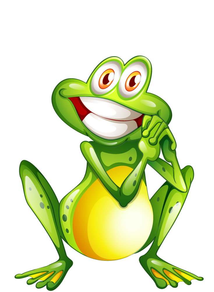 playful cartoon green frog frogs sign for fun garden decoration and themed events