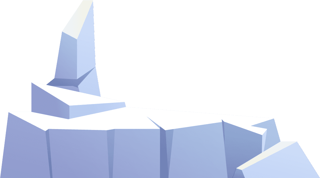 cartoon ice floes frozen iceberg pieces glaciers different shapes