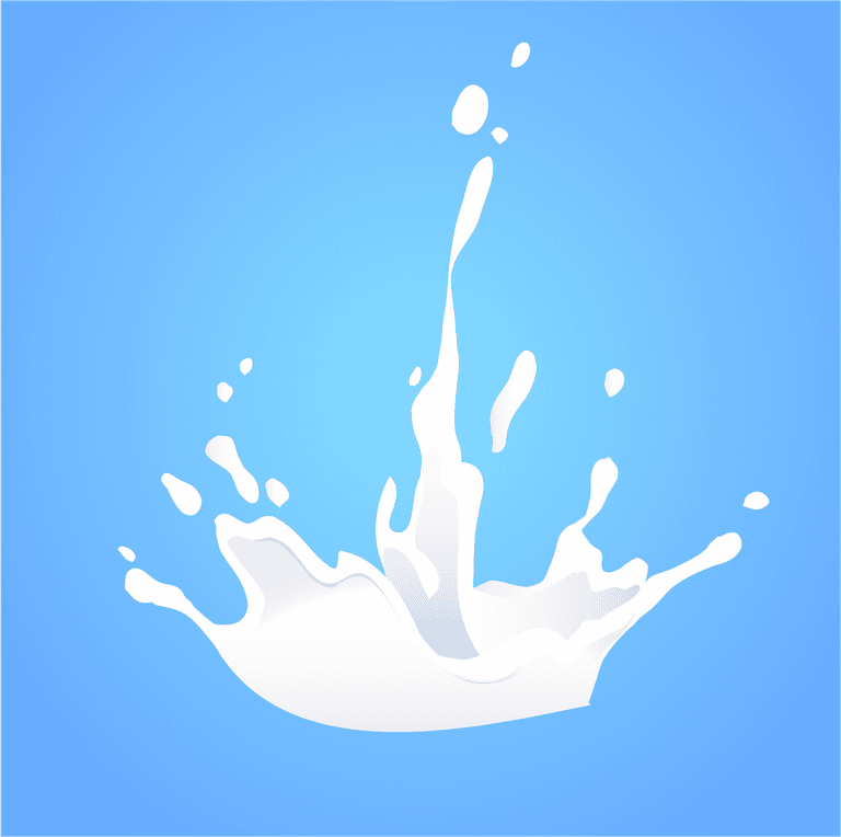 cartoon milk splashes collection