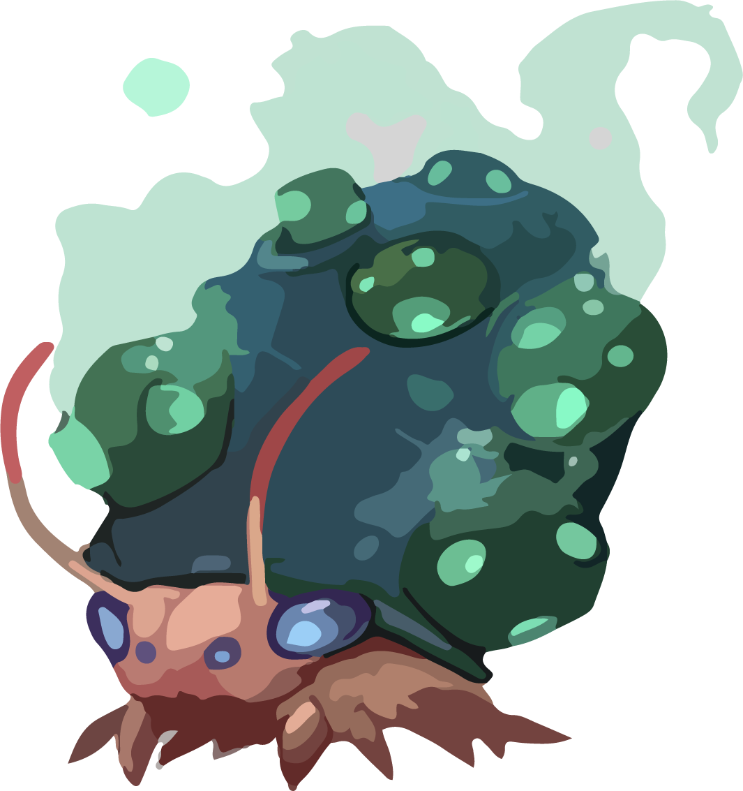 cartoon monster lava vector featuring a vibrant creature with glowing eyes for games