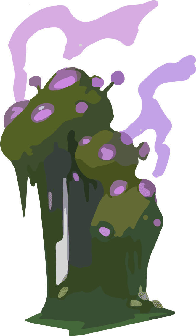 cartoon monster lava vector