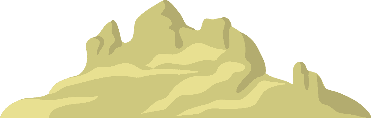 cartoon mountains flat elements for outdoor adventures and nature-themed projects