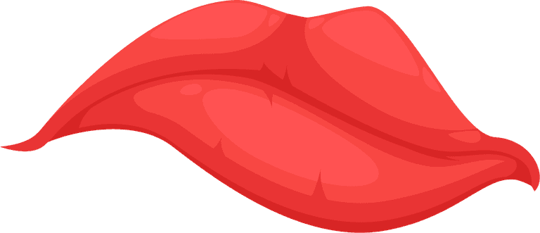 cartoon style lips and mouth design