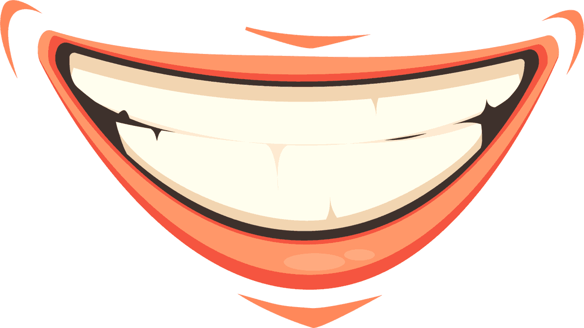 cartoon style lips and mouth design