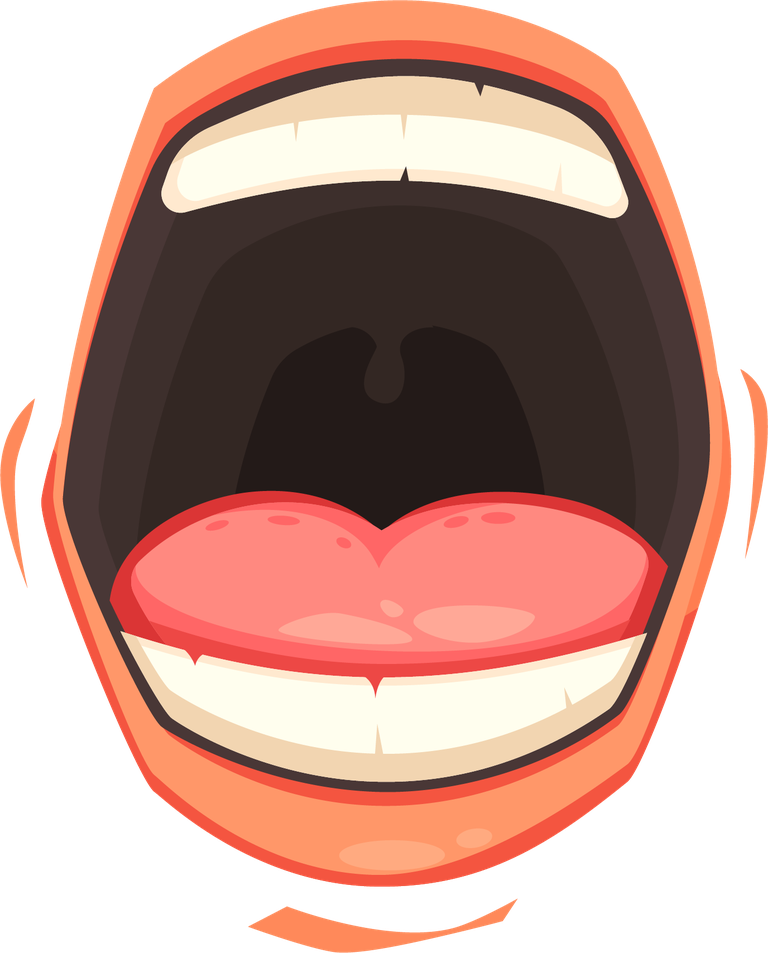 cartoon style lips and mouth design