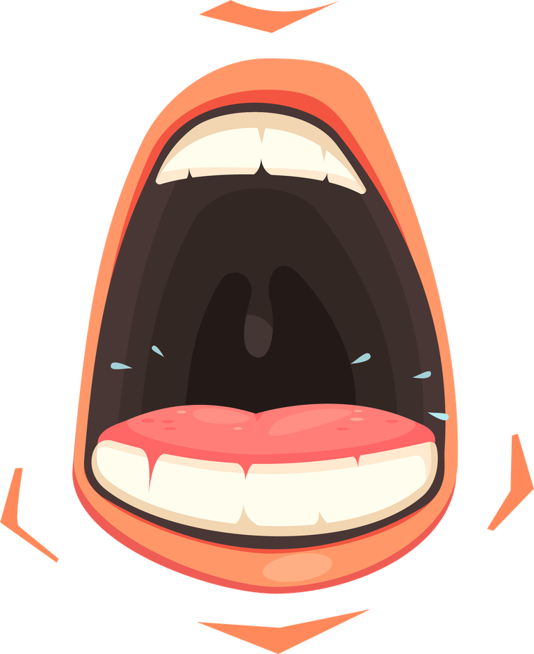 cartoon style lips and mouth design