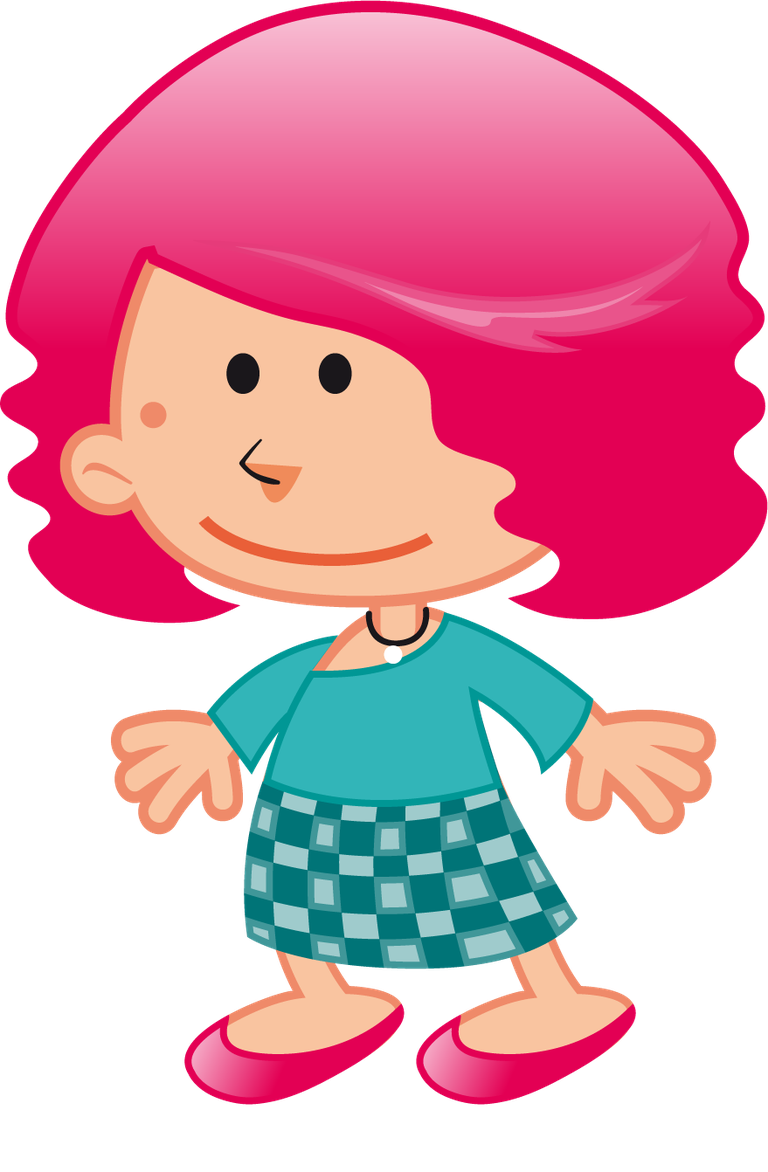 cartoon people cute characters with playful expressions and vibrant hairstyles for fun illustrations