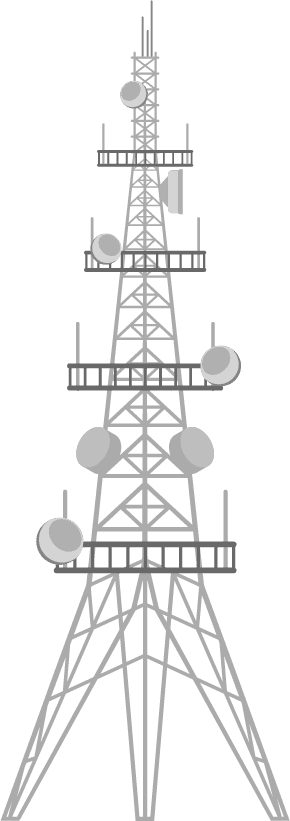 cartoon radio towers illustration