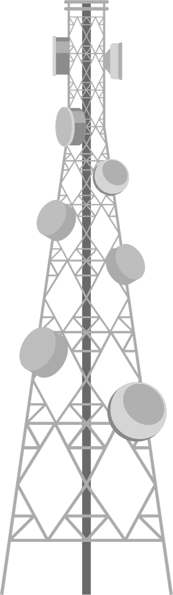 cartoon radio towers illustration