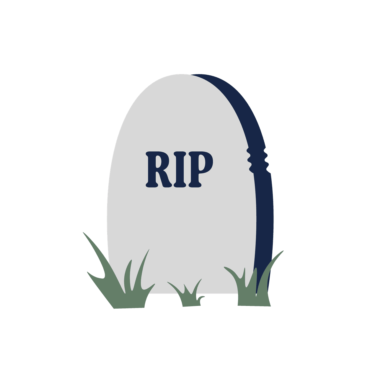 cartoon style halloween elements icon featuring a whimsical gravestone for festive celebrations