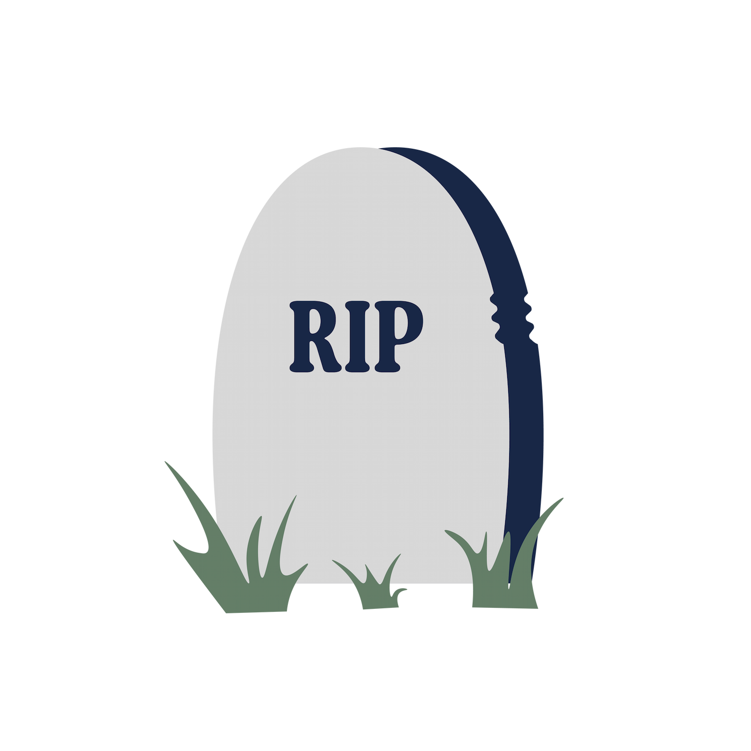 cartoon style halloween elements icon featuring a whimsical gravestone for festive celebrations