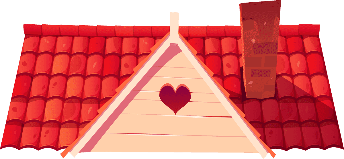 cartoon style roof top design