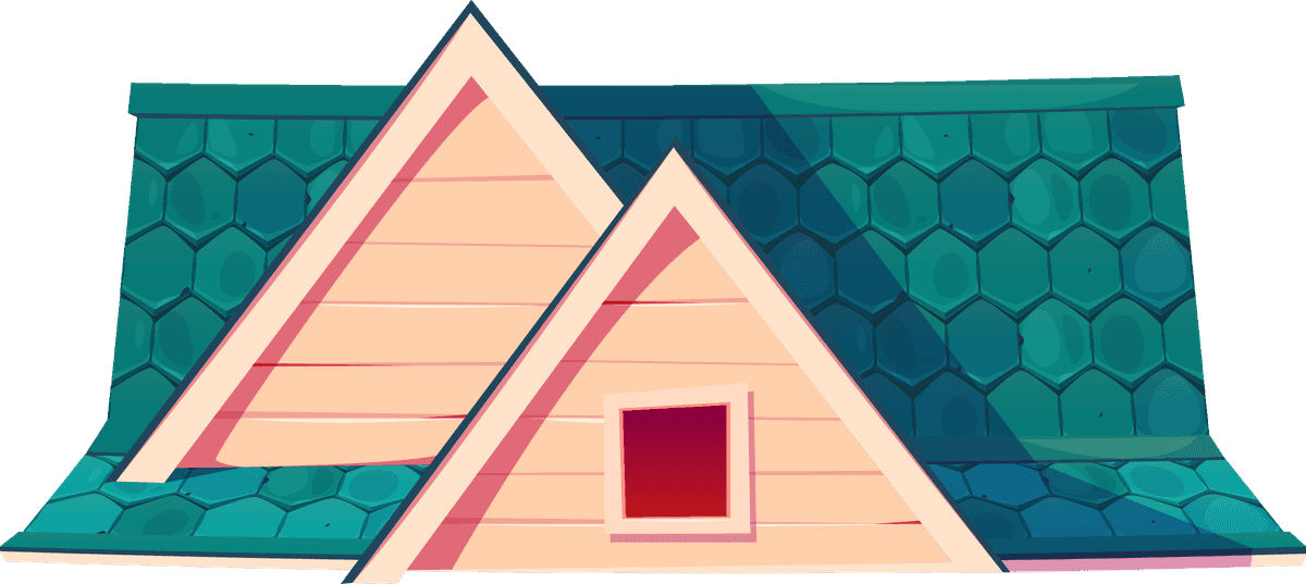 cartoon style roof top design