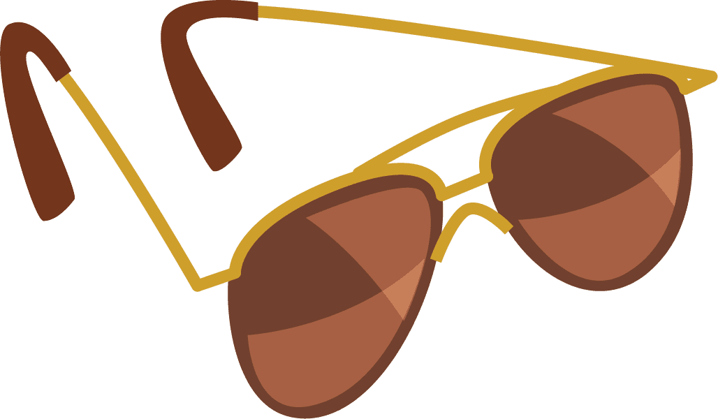 cartoon travel objects set vector featuring stylish sunglasses for vacation adventures