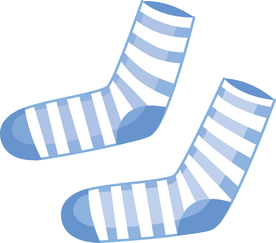 cartoon travel objects set vector featuring cozy striped socks for fun adventures and everyday comfort