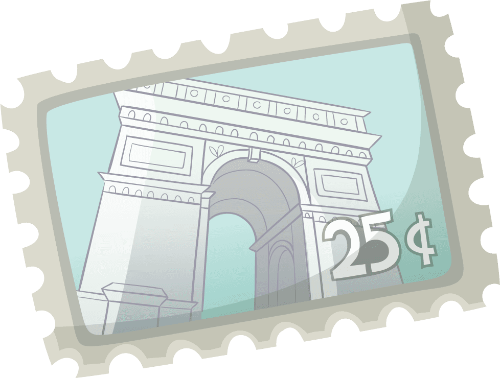 cartoon travel objects set vector featuring iconic landmarks and fun designs for postcard lovers