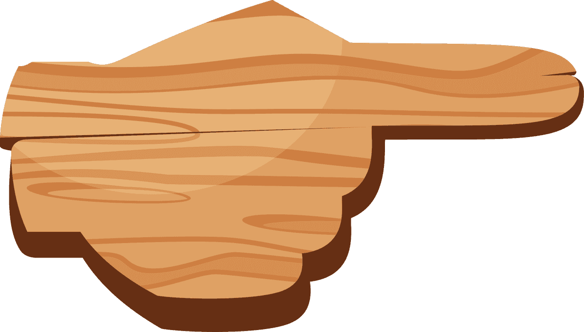 difference type cartoon wooden signboards for creative direction and showcasing information